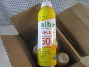 lot 114 image: (CS) 12 Spray Cans of Coconut Sunsc...