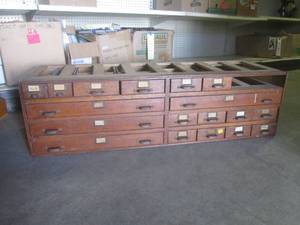 lot 123 image: (A-4) Antique Wood 20-Drawer Cabine...