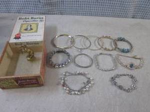 lot 147 image: (CNTR) Assorted Bracelets, Metal Go...