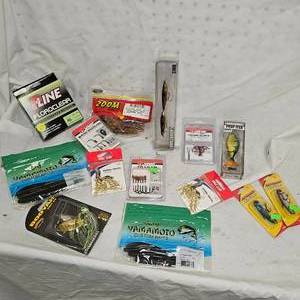 Large Lot of Tackle, P-Line, Zoom, LunkerHunt, VMC, Booyah, Yamamoto