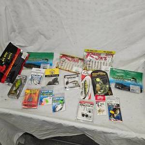 Large Lot of Tackle, Strike King, Booyah, Gami, Mustad, Yamamoto