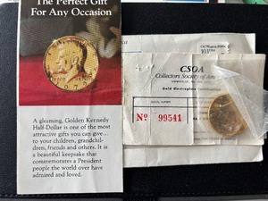 1984 Gold Plated Kennedy Half Dollar