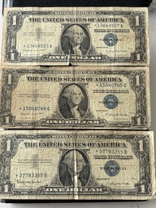 Blue Seal $1 Dollar Silver Certificate Star Notes