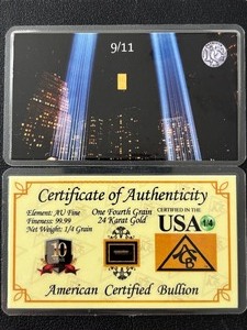 2 - 14 Grain .999 Fine Gold Bars