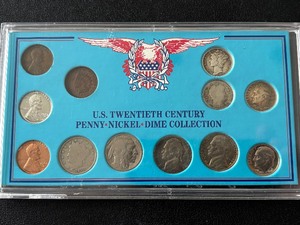 20th Century Penny, Nickel, Dime Collection