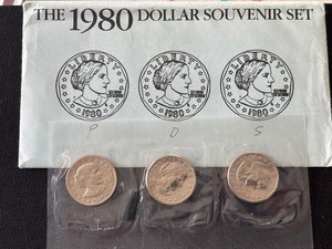 1980 Susan B. Anthony Mint Mark Souvenir Set