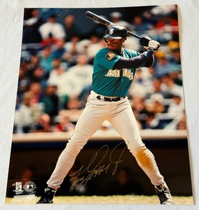 lot 3 image: Ken Griffey Jr. Autographed 8x10 Baseball Photo