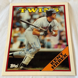 lot 62 image: Kent Hrbek Autographed Minnesota Twins Baseball Folder