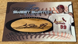 lot 86 image: So Taguchi Autographed Flair Sweet Swatch Baseball Card
