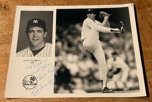 lot 94 image: Dave Righetti Autographed New York Yankees Baseball Photo