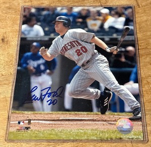 lot 107 image: Lew Ford Autographed 8x10 Minnesota Twins Baseball Photo