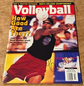 lot 110 image: Jose Loiola Autographed 1997 Volleball Magazine