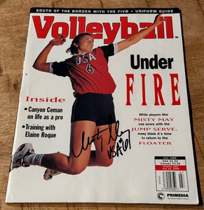 lot 112 image: Misty May Autographed 1999 Volleyball Magazine