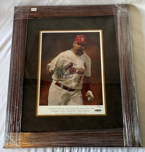 lot 4 image: Albert Pujols Autographed and Framed and Matted Limited Edition 700 Photo with COA 18x22 Numbered 413700