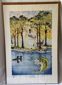 lot 130 image: Kent Hrbek Artist Signed Limited Edition 750 Minnesota Twins Print  Poster 23x35