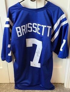 lot 40 image: Jacoby Brissett Autographed Football Jersey w Beckett COA Size XL