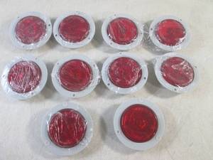 (EC1) 10 Round Red Lens Marker Ligh...
