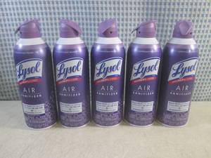 (CSB) 5 Cans of Lysol Air Sanitizer...
