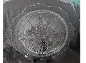 Iris and Herringbone 12 Plate