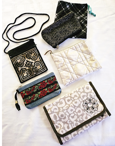 Pouches and Bags Hmong Hand Mad Cross Body, Denim Zippered Pouch, Quilted Makeup Bag And more