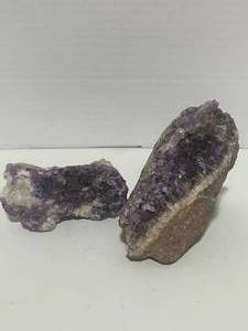 lot 25 image: Two Amethyst Geodes