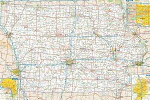 Iowa State Wall Map 21 x 18 Laminated and Full Color $39.99 Retail - Brand New