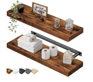 Floating Shelves 23.6 Long Wall Mounted 2 Pack Brown $49.99 Retail - Brand New