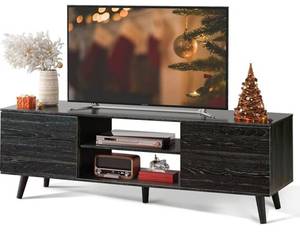 Modern TV Stand for 55 to 60 TVs Black $99.99 Retail - Brand New
