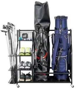 Mythinglogic Golf Storage Garage Organizer Rack $94.99 Retail - Brand New