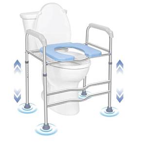 Toilet Seat Riser with Arms Adjustable Height $60.99 Retail - Brand New