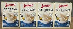 Junket Ice Cream Mix Vanilla 4 Pack - Brand New