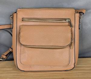A New Day Tan Leather Purse with Strap $39.99 Retail - Brand New