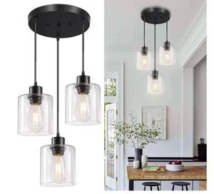 3 Pendent Light Fixture for Kitchen Island $39.99 Retail - Brand New