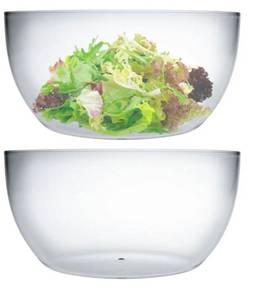 Large Acrylic Salad Bowls 2 Pack - Brand New