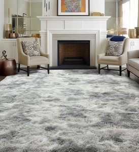XXL Family Room Fuzzy 6 x 8 Rug, Snowy Gray $129.99 Retail - Brand New