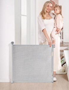 Retractable Baby Gate Grey 33 x 55 $39.99 Retail - Brand New