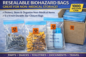 MSRP $300 1000 COUNT NEW 6x9 RESEALABLE ZIPLOCK BAGS  2 MIL THICK HEAVY DUTY &amp DURABLE, PUNCTURE-RESISTANT, LIQUID-TIGHT SEAL  IDEAL FOR PARTS, SNACKS, TOILETRIES, TRAVEL &amp GENERAL STORAGE