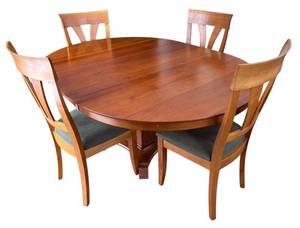 LR-  Cherry Dining Table with 4 Chairs
