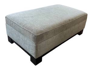 lot 21 image: LR - Jonathan Louis Light Sage Green Storage Ottoman