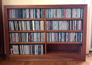 lot 23R image: LR - Wooden CD Shelf with Collection of CDs