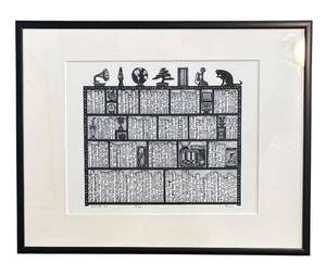 lot 27A image: U - Eli Helman Bookshelf #6 - Limited Edition Print