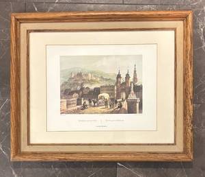 lot 34 image: LL - Heidelberg From The Bridge Print