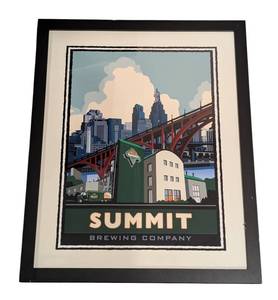LL - Summit Brewing Company Framed Print  Vintage Beer Ad Art