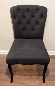LL - Black Tufted Upholstered Side Chair
