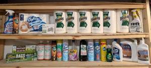 LL - Assorted Cleaning Supplies & Paper Towels - Household Essentials