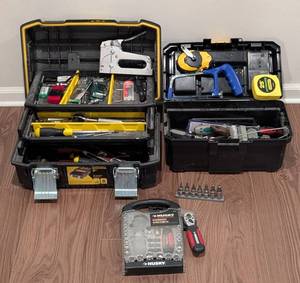 LL - Stanley FatMax Dual-Box Toolbox Set - Hand Tools & Husky ScrewdriverBit Kit