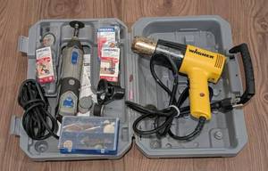 LL - Dremel 4000 Rotary Tool & Wagner Heat Gun with EZ-Lock Wheels in Case