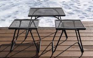 BY - Three Metal Patio Side Tables (Lot of 3)