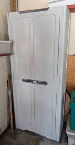 G - Plastic Storage Cabinet - 30W x 18D x 71H - Light Gray