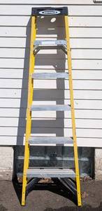 G - Werner 6 ft Fiberglass Ladder - 225 lb Capacity, Non-Conductive
